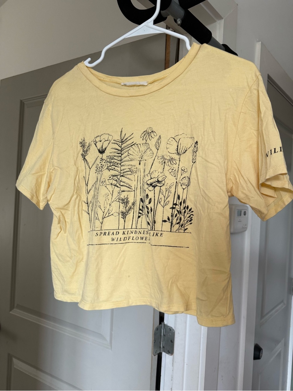 Yellow Wildflower Graphic Crop Tee